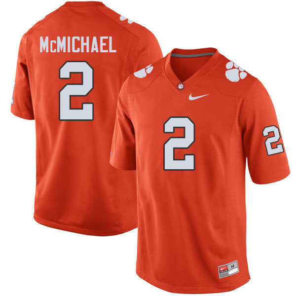 Men #2 Kyler McMichael Clemson Tigers College Football Jerseys Sale-Orange